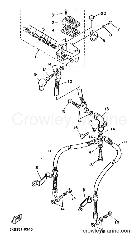 1989 Sport Bike FZ750 - FZ750 (3KS1) [99A] - FRONT MASTER CYLINDER