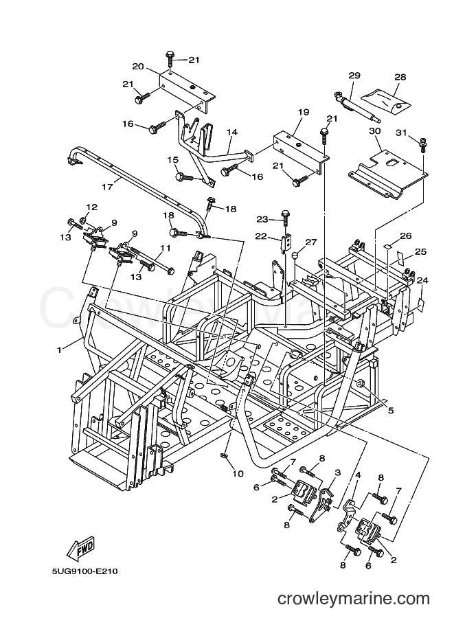 Yamaha Motors YXR660F (5UGG) [010] - FRAME