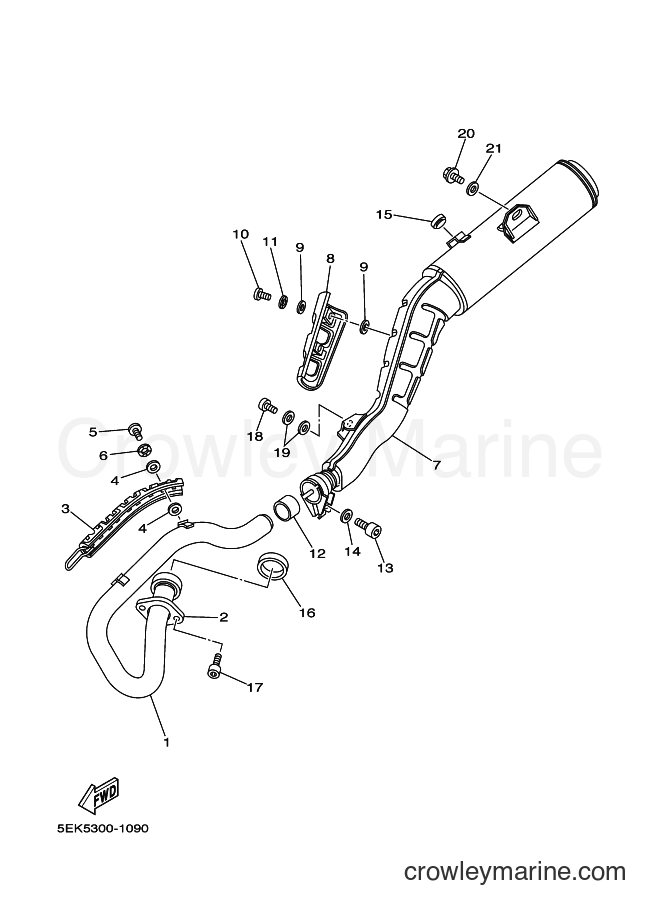 2001 Dirt Bike TW125 - TW125 (5EK5) [040] - EXHAUST