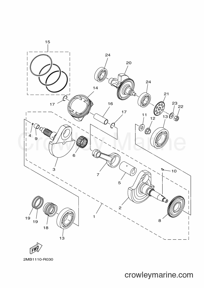 Yamaha Motors YXE700E (B3D2) [010] - CRANKSHAFT & PISTON