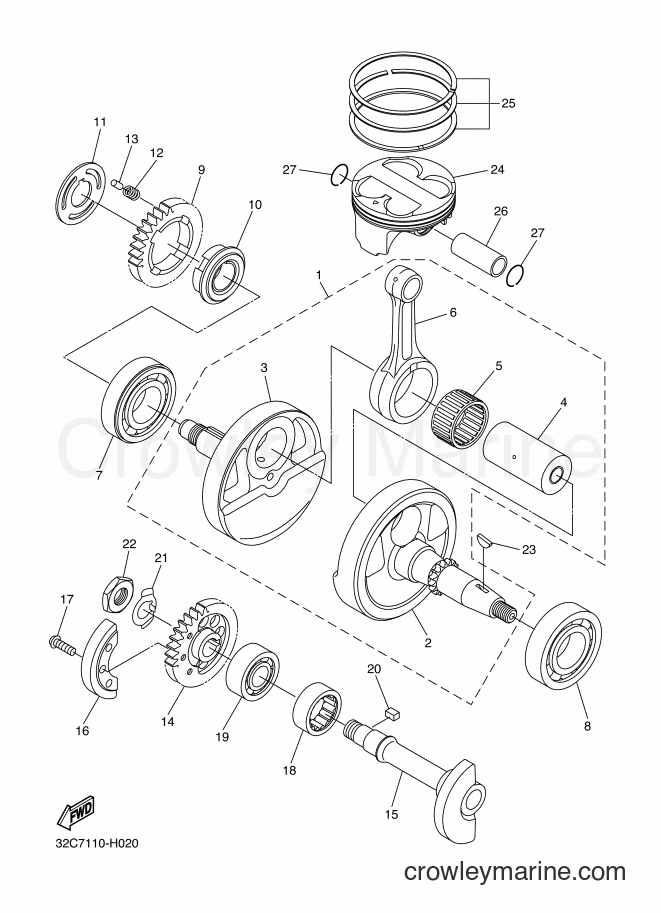 2010 Dirt Bike WR250X - WR250X (32DC) [010] - CRANKSHAFT & PISTON