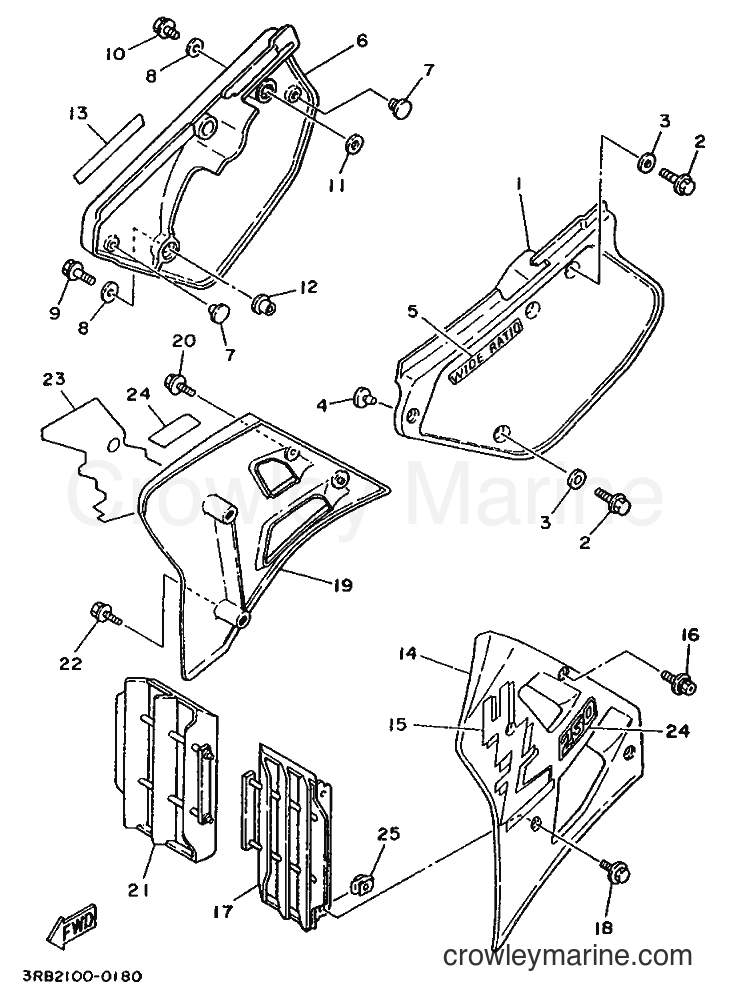 Yamaha Motors YZ250WR (3RB2) [030] - SIDE COVER