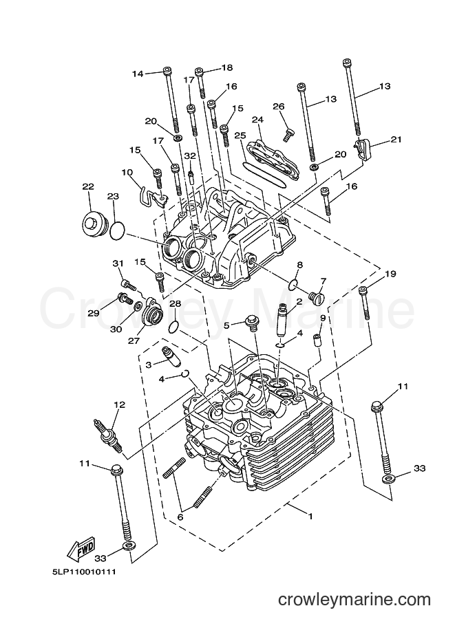 2001 ATV YFM660R - YFM660R (5LP1) [010] - CYLINDER HEAD