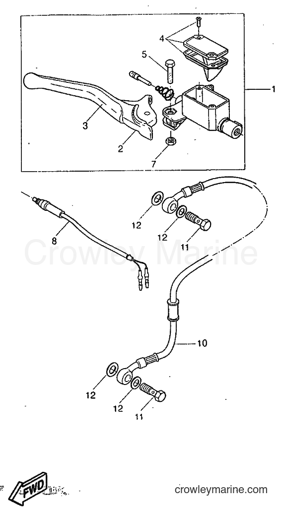 1997 Scooter YQ50 - YQ50 (5BS1) [999] - FRONT MASTER CYLINDER