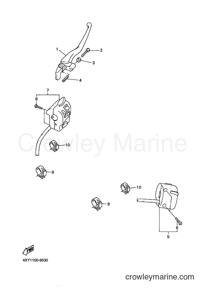 2004 Cruiser XVZ13TFS - XVZ13TFS (4XYS) [010] - HANDLE SWITCH & LEVER
