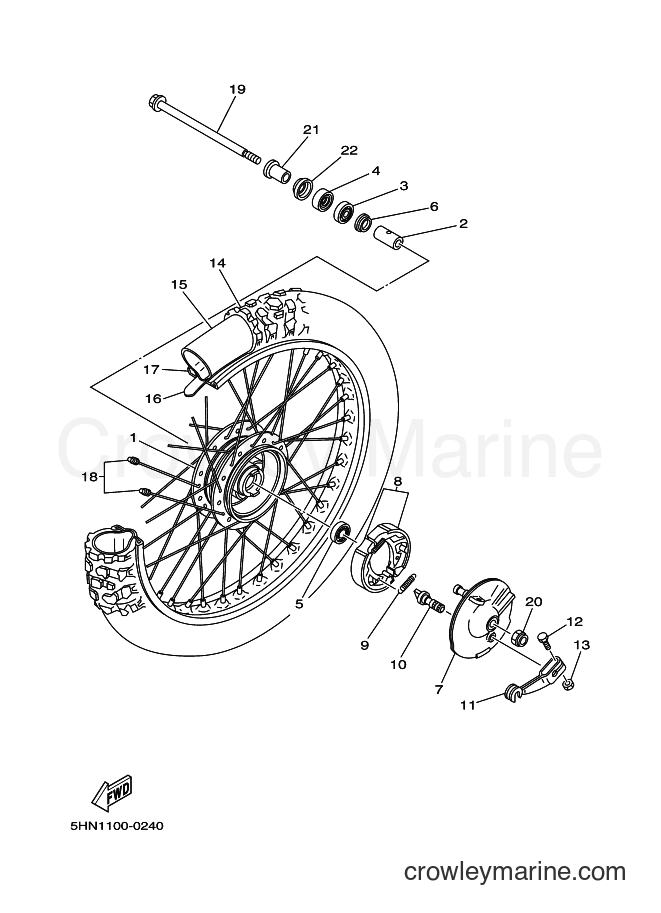 2000 Dirt Bike TTR90 - TTR90 (5HN3) [080] - FRONT WHEEL