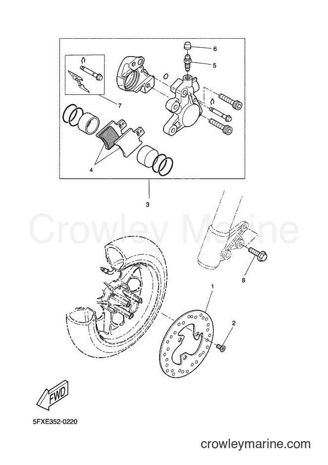 2001 Scooter YQ50 - YQ50 (5PE2) [030] - FRONT BRAKE