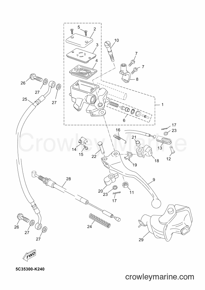 Yamaha Motors YN50F (5C35) [060] - FRONT MASTER CYLINDER