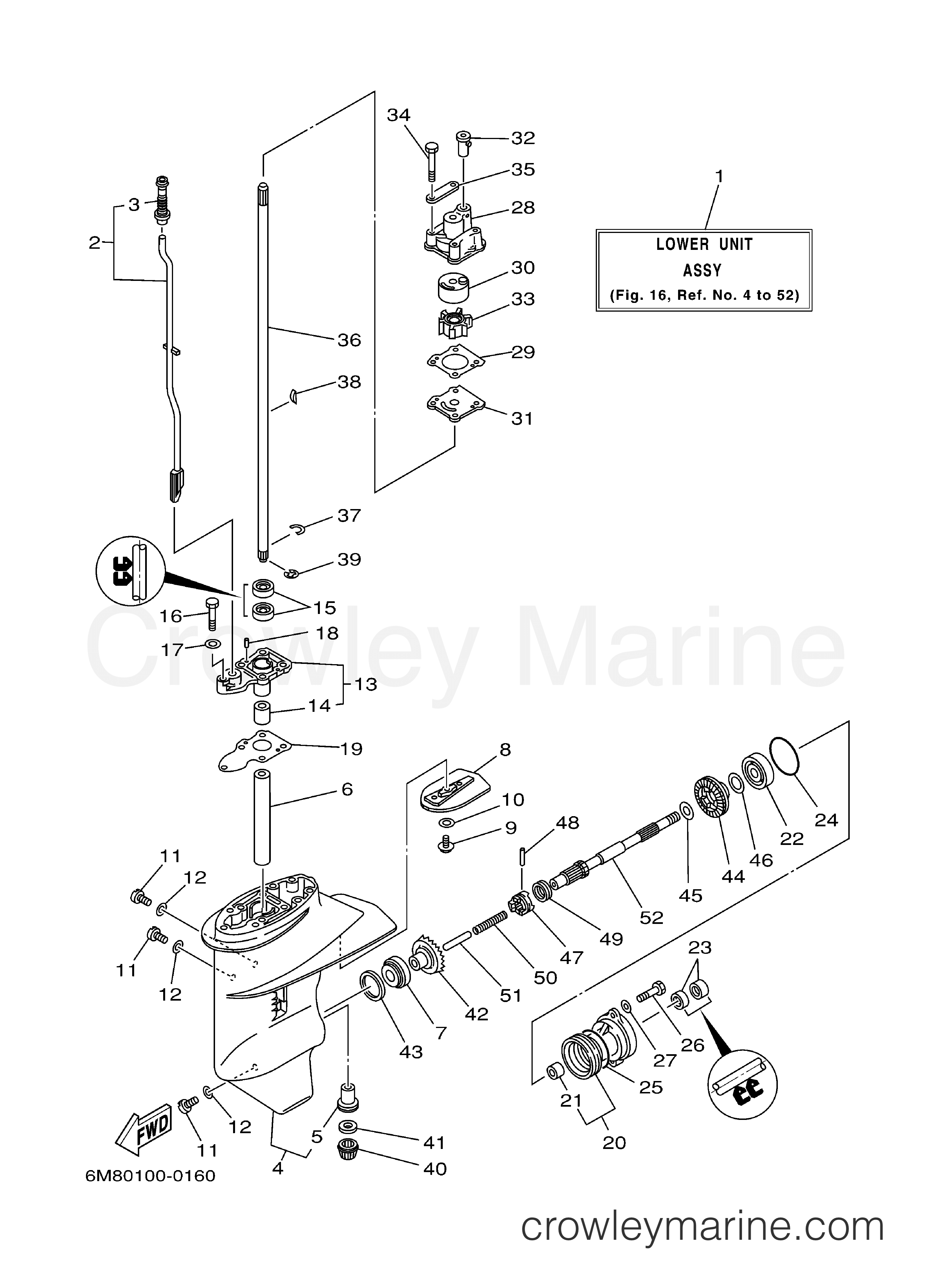Yamaha Motors 8MSHZ - LOWER CASING DRIVE 1