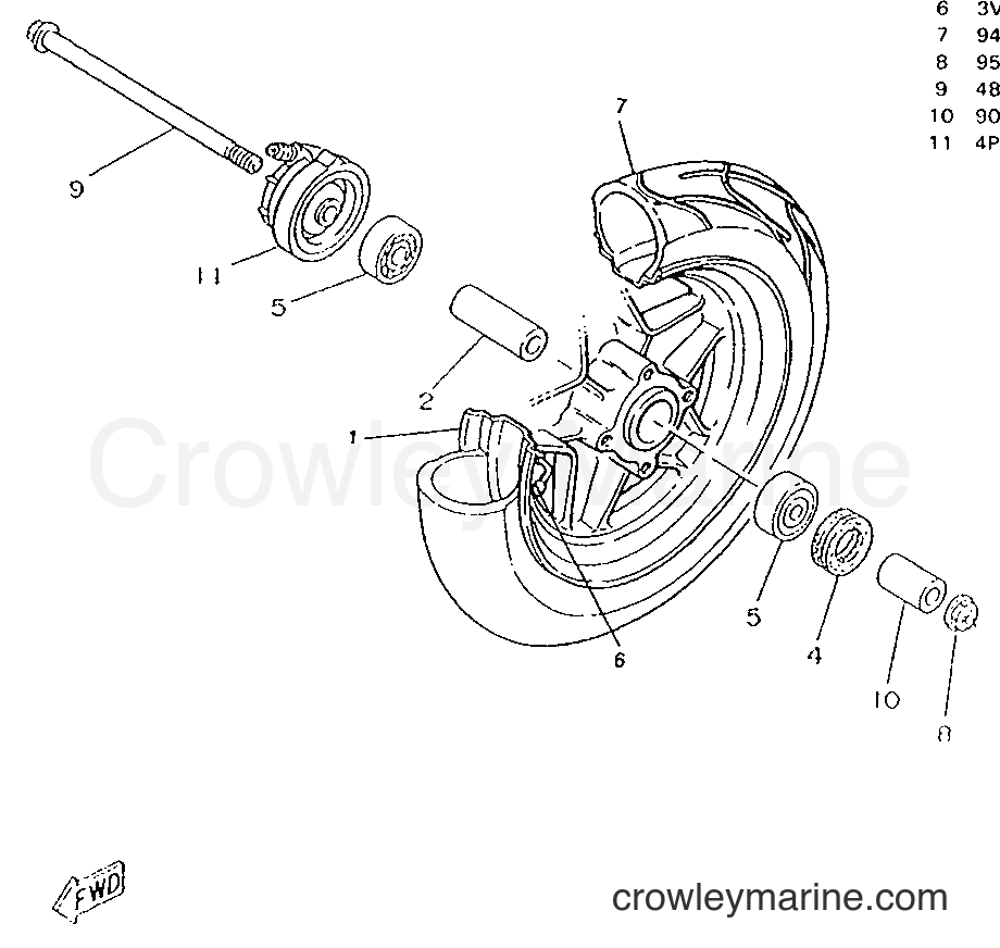 1995 Scooter CW50RS - CW50RS (4TD3) [999] - FRONT WHEEL