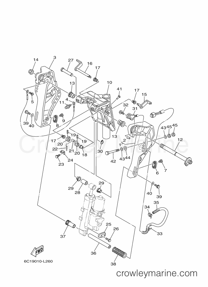 Yamaha Motors FT60DET (6C69) [080] - BRACKET 1