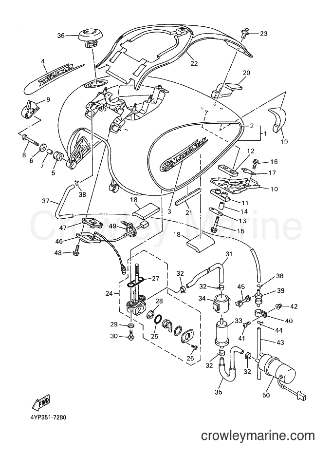 Yamaha Motors XVZ1300A (4YP2) [130] - FUEL TANK