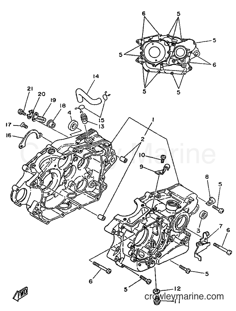 1996 Street Bike SR250 - SR250 (21L2) [99B] - CRANKCASE