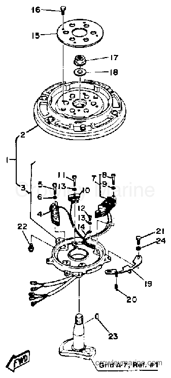 Yamaha Motors 25ESH - CDI MAGNETO (25J)