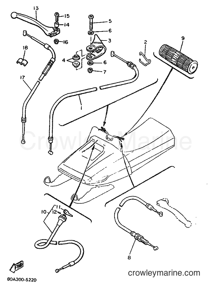 Yamaha Motors BR250TF (86D4) [010] - CONTROL CABLE