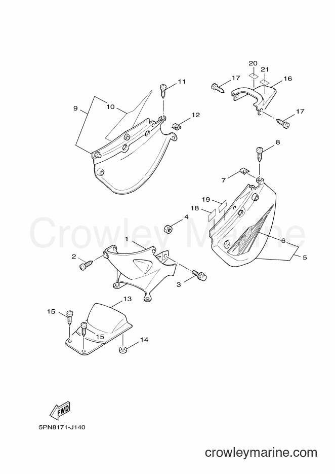 2010 Scooter YW50 - YW50 (5PN8) [010] - SIDE COVER
