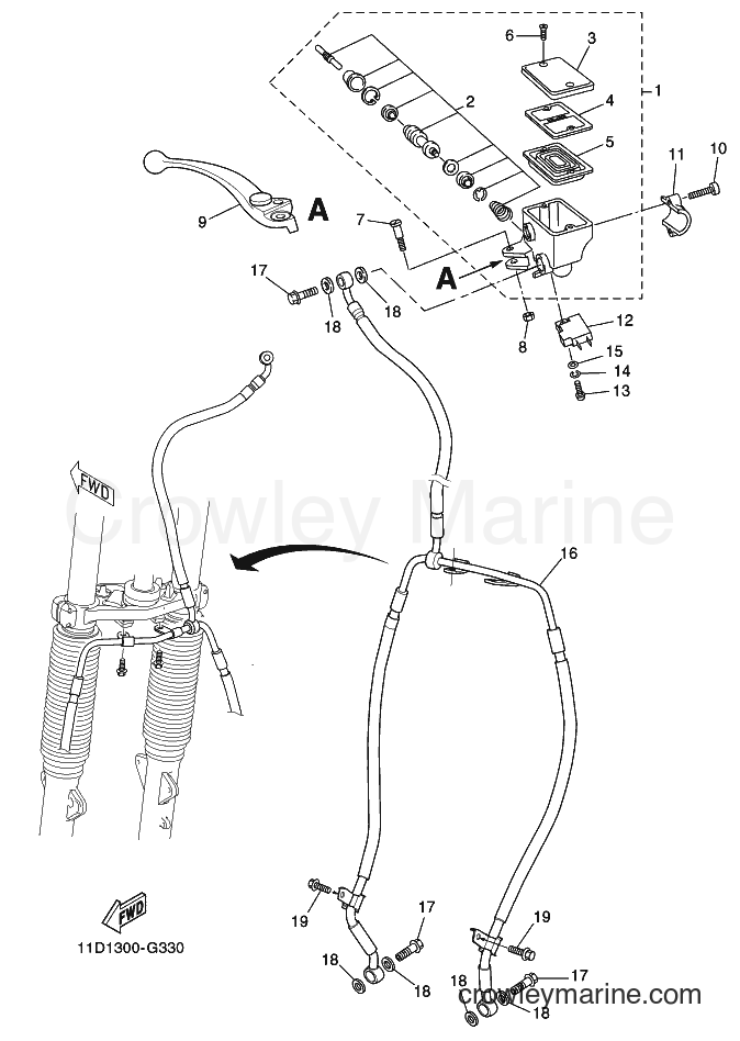 2010 Dirt Bike XT660Z - XT660Z (11D4) [030] - FRONT MASTER CYLINDER