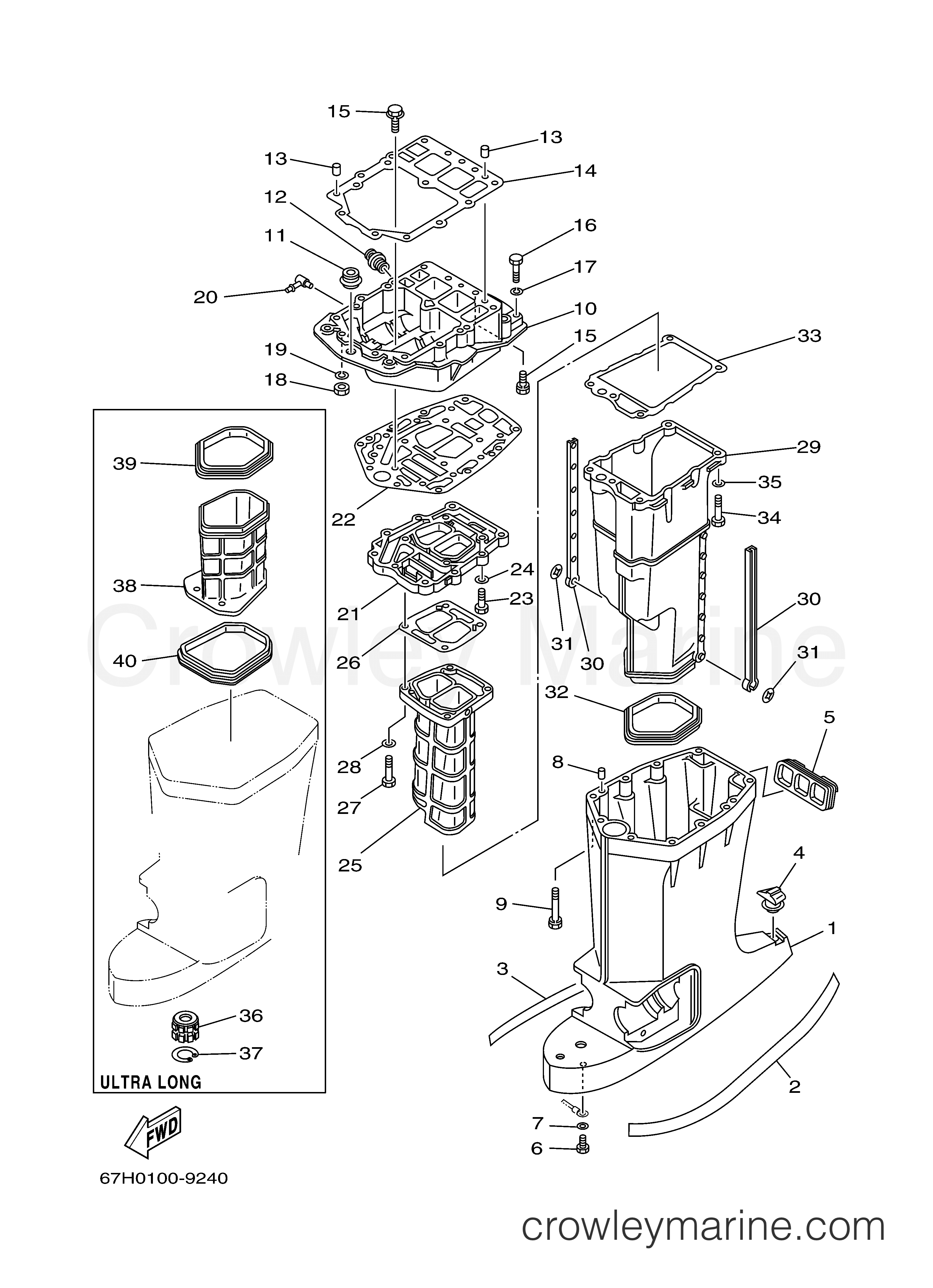 Yamaha Motors LX150TXRY - UPPER CASING