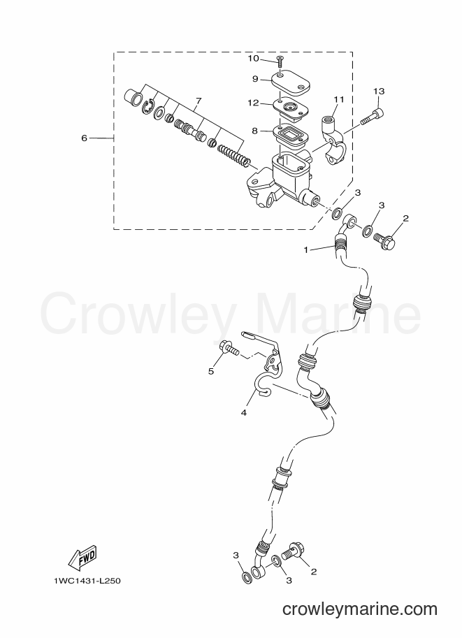 Yamaha Motors XC115S (1WC2) [010] - FRONT MASTER CYLINDER
