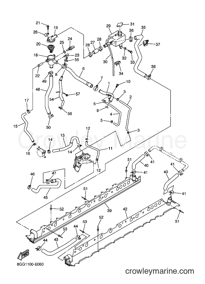2006 Snowmobile RS10GT - RS10GT (8GG1) [020] - RADIATOR & HOSE