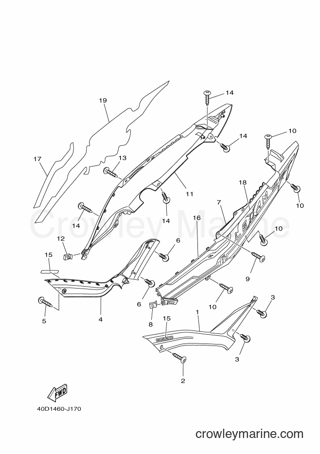 Yamaha Motors TK115C (40D1) [010] - SIDE COVER