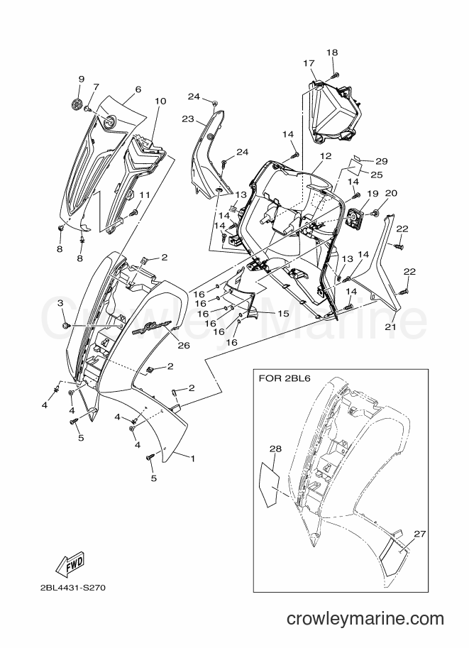 2017 Street Bike LTF125 - LTF125 (2BL6) [010] - LEG SHIELD