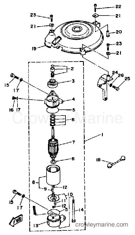 Yamaha Motors 50ESH - ELECTRIC MOTOR