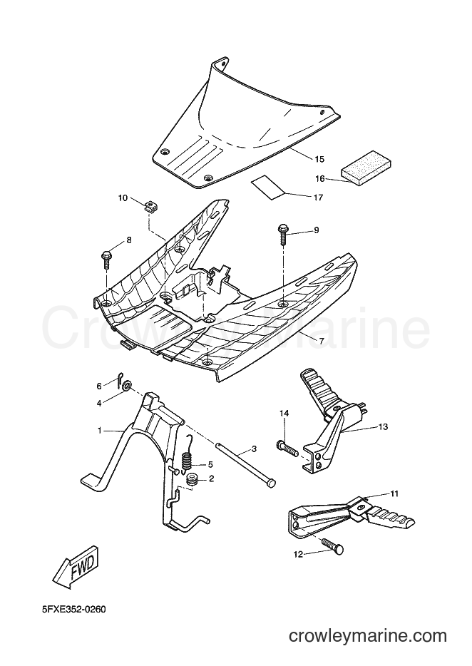 2001 Scooter CW50RS - CW50RS (5JK5) [010] - STAND & FOOTREST