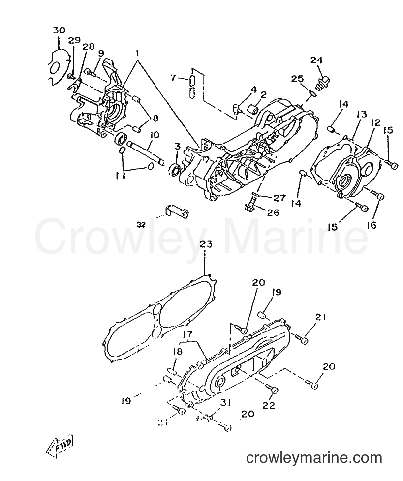 1995 Scooter CW50RS - CW50RS (4TD4) [999] - CRANKCASE