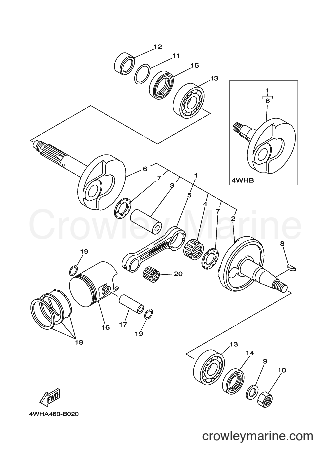2003 Street Bike V110E - V110E (4WHB) [010] - CRANKSHAFT & PISTON
