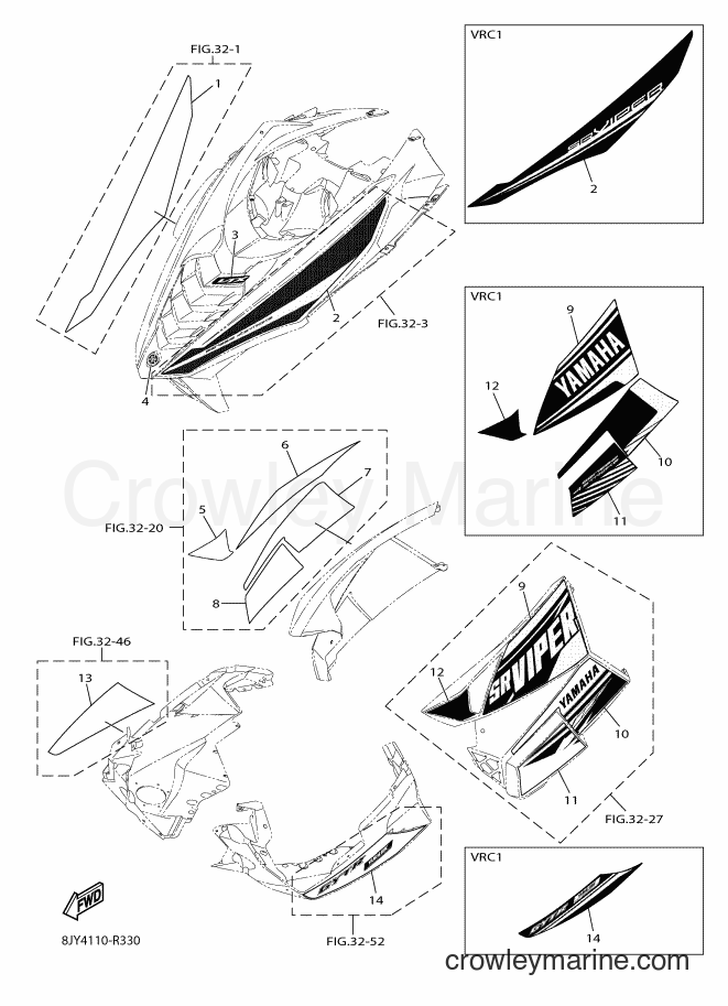 Yamaha Motors SRV10LS (8JY4) [010] - EMBLEM