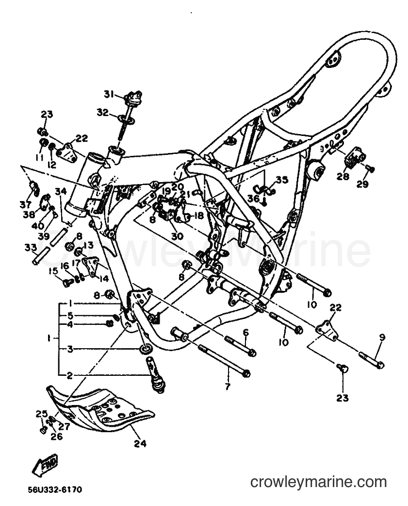 1989 Dirt Bike XT500 - XT500 (3ST1) [999] - FRAME