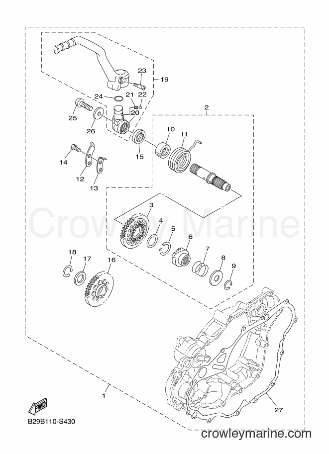 Yamaha Motors YZ250FX (B29D) [010] - PARTS OPTION (KICK STARTER)
