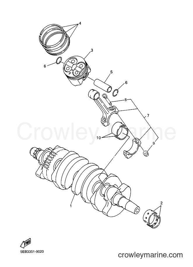 2000 Sport Bike YZF-R6 - YZF-R6 (5EB5) [070] - CRANKSHAFT & PISTON