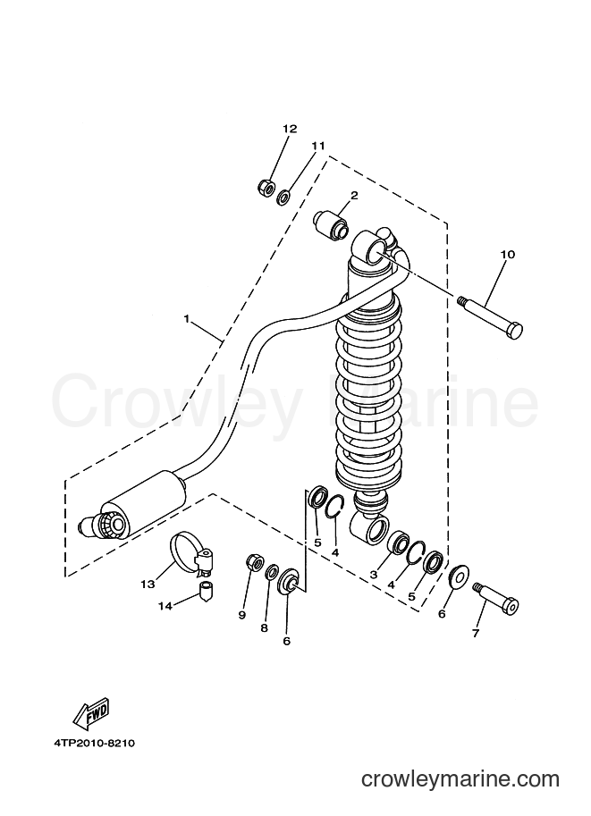 Yamaha Motors DT230 (4TP3) [010] - REAR SUSPENSION