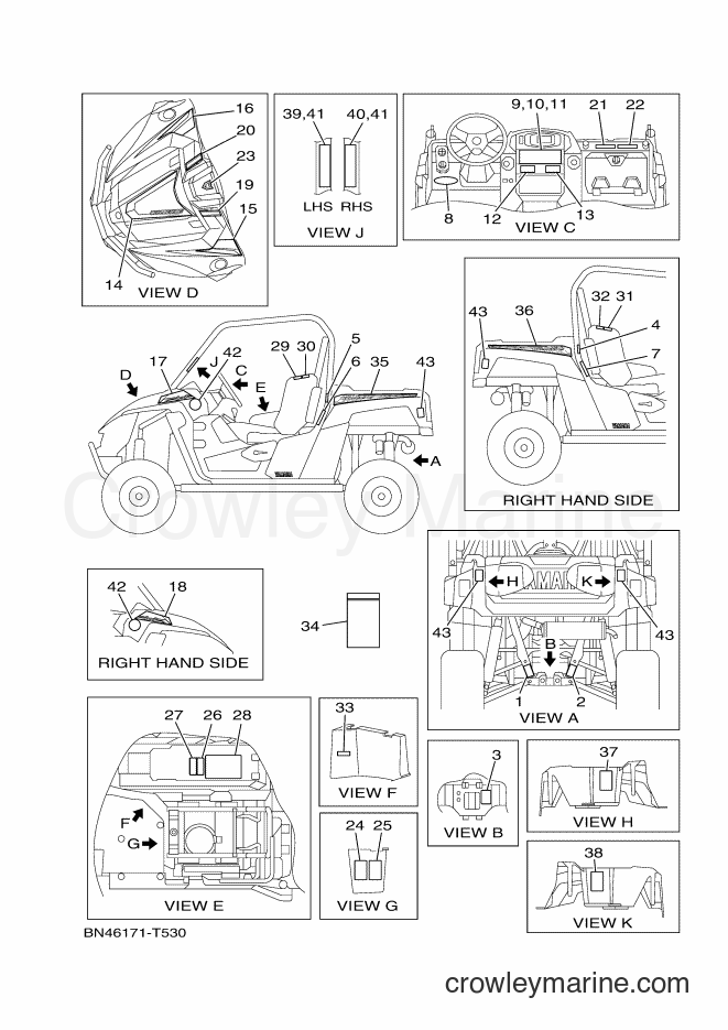 2018 ATV YXE700E - YXE700E (BN46) [010] - EMBLEM & LABEL 1