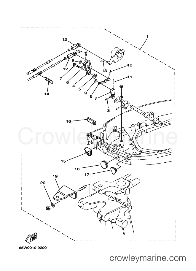 Yamaha Motors FT25B (68U) [010] - REMO CON ATTACHMENT