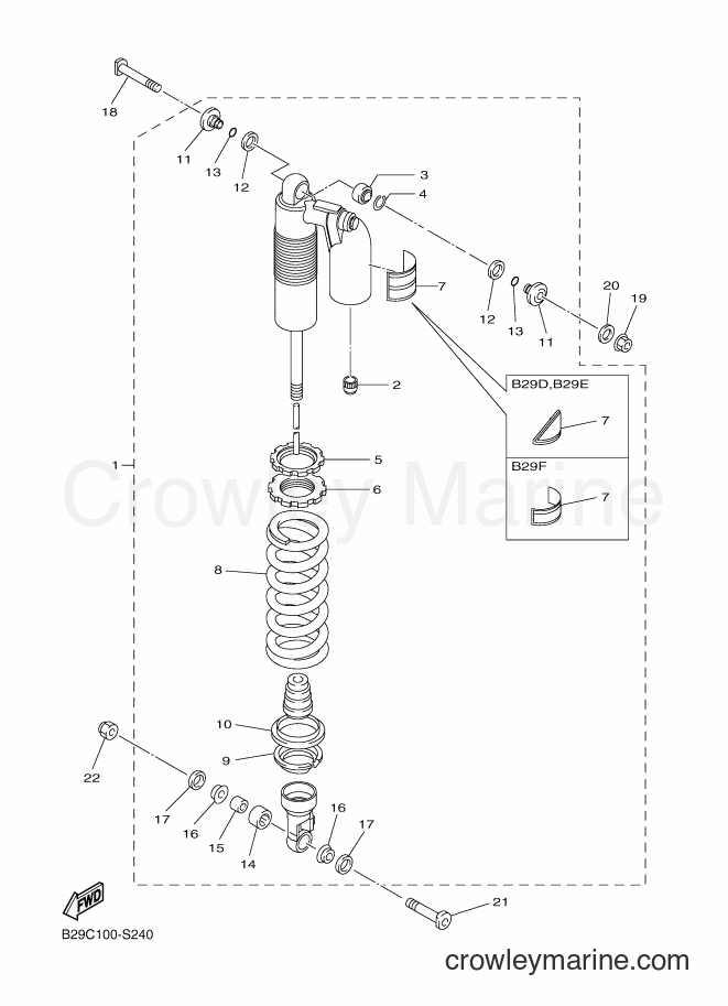 2017 Dirt Bike YZ250FX - YZ250FX (B29D) [010] - REAR SUSPENSION