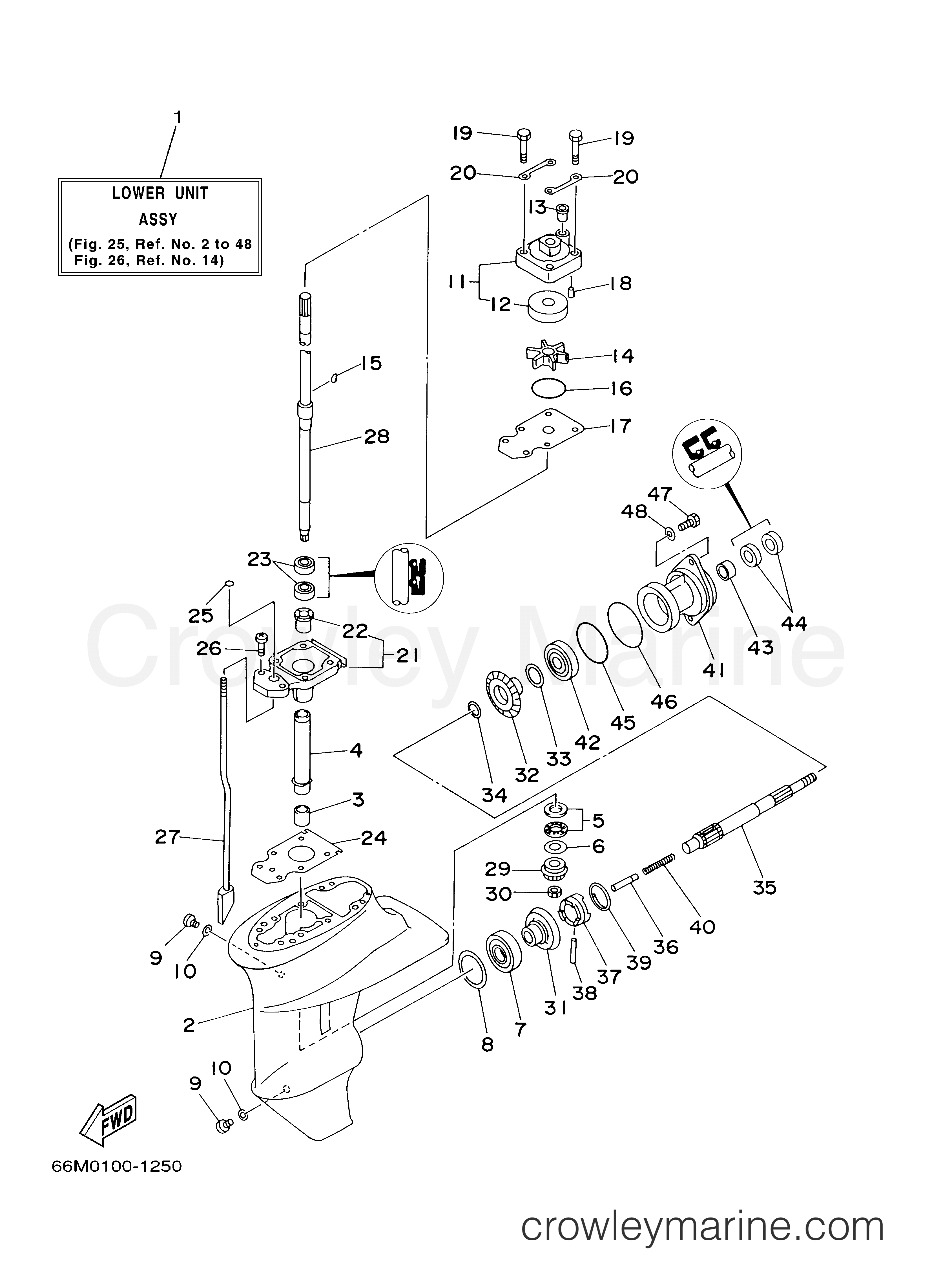 Yamaha Motors F15ELHZ - LOWER CASING DRIVE 1