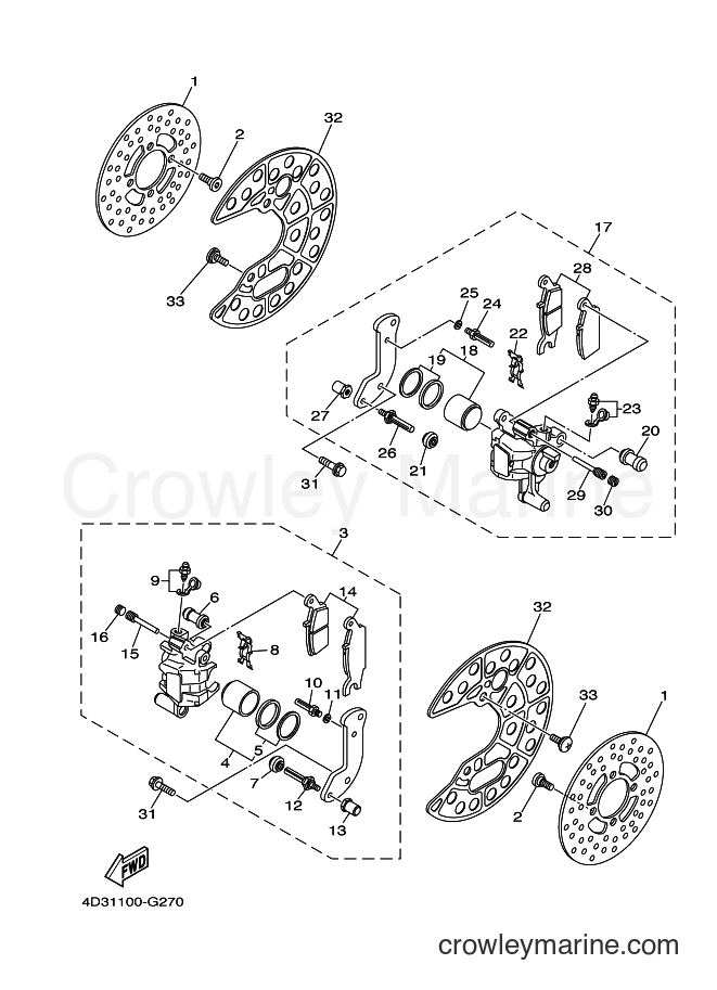Yamaha Motors YFM250R (1BTP) [010] - FRONT BRAKE CALIPER