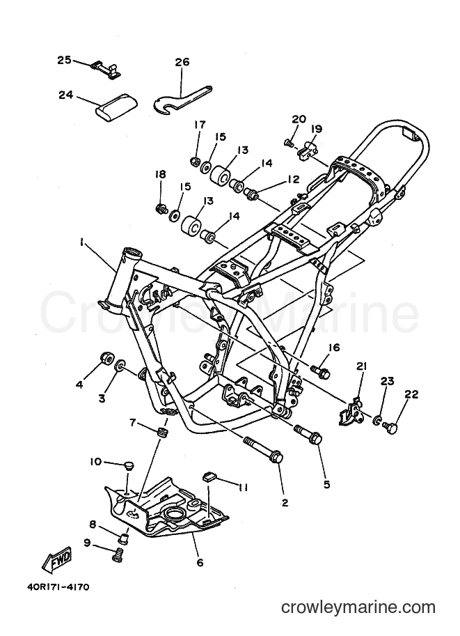 1988 Dirt Bike DT200U - DT200U (40R0) [010] - FRAME