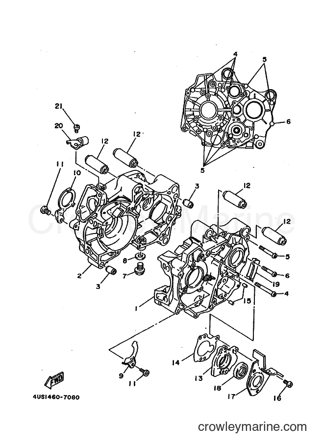 Yamaha Motors V110E (4US1) [999] - CRANKCASE