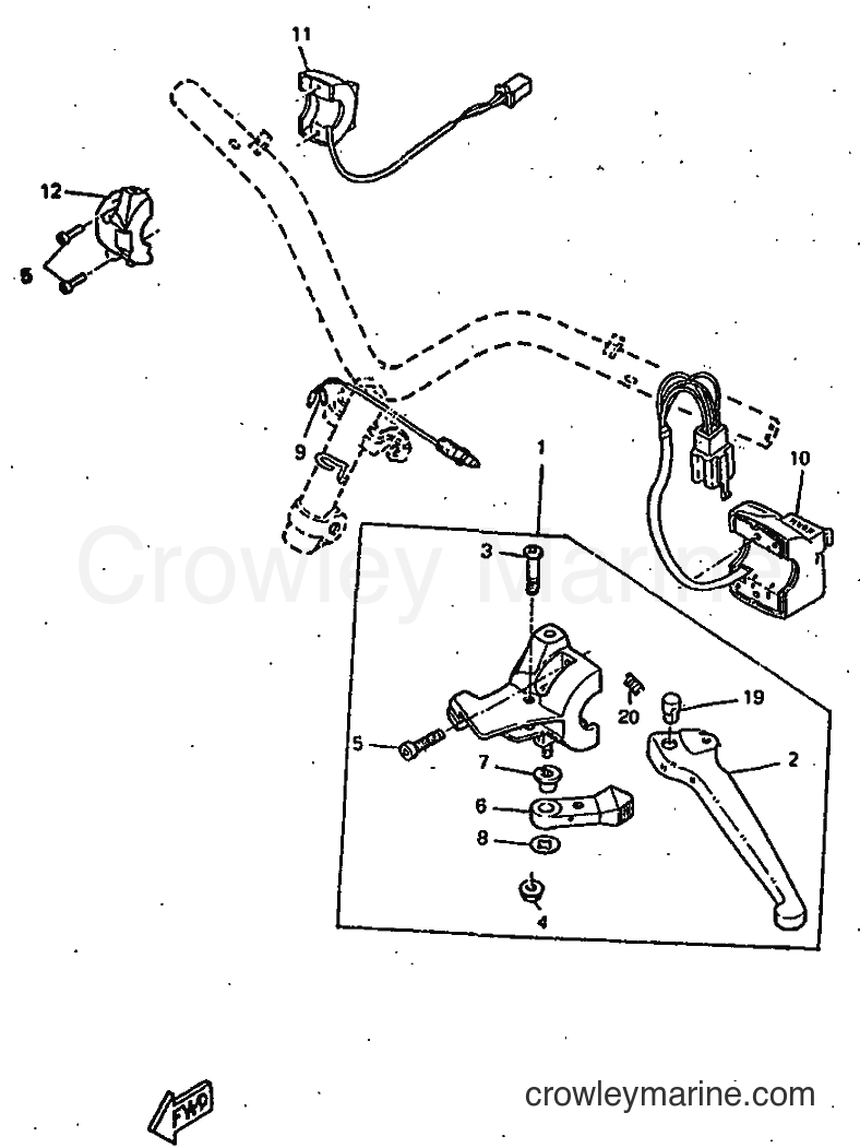 1998 Scooter CW50RSP - CW50RSP (4WL6) [010] - HANDLE SWITCH & LEVER