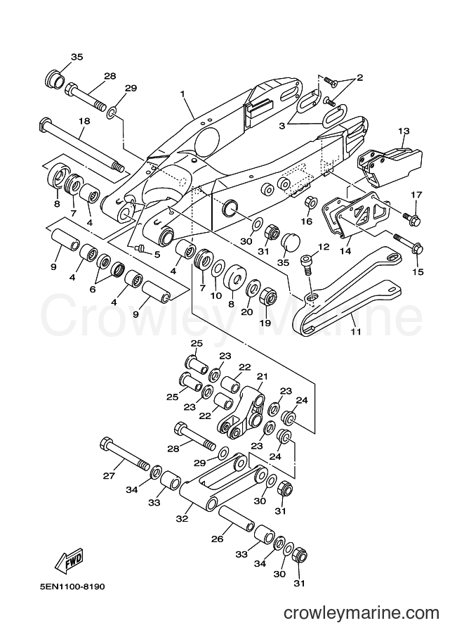 Yamaha Motors WR250Z (5EN2) [010] - REAR ARM