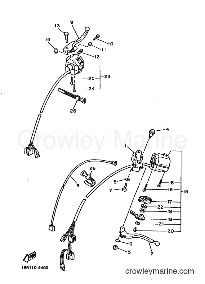 1994 Cruiser XV750 - XV750 (3JLJ) [010] - HANDLE SWITCH & LEVER