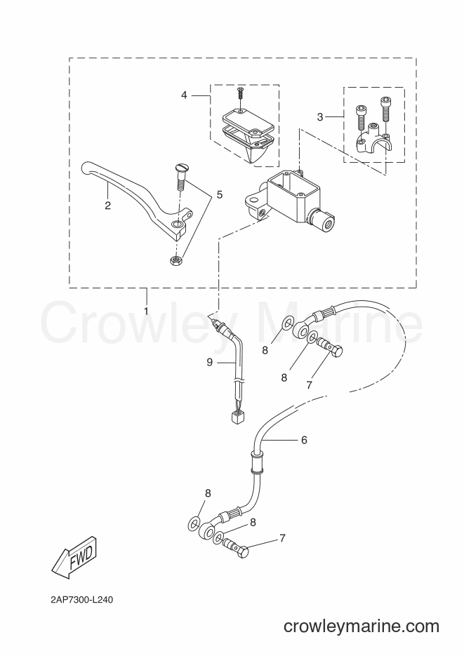 Yamaha Motors YN50 (2APJ) [010] - FRONT MASTER CYLINDER