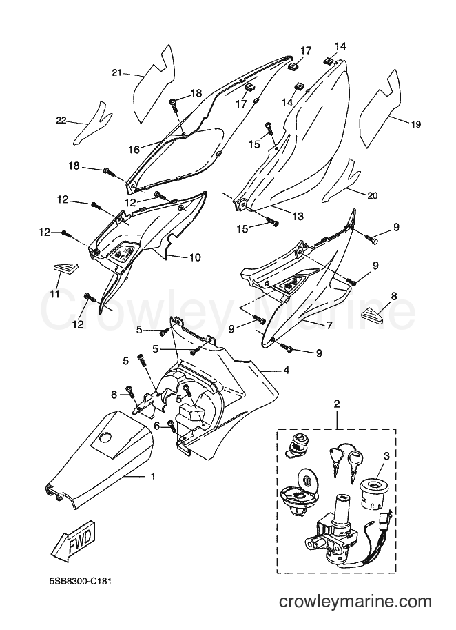 2004 Scooter YQ50L - YQ50L (5SB8) [090] - SIDE COVER