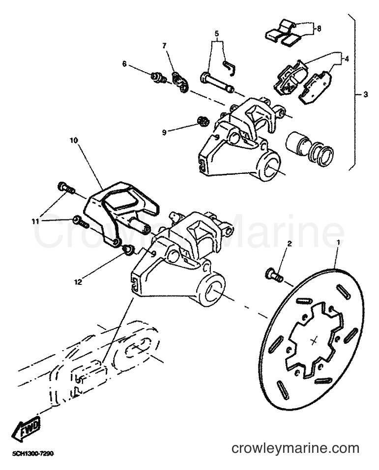 2001 Dirt Bike TT600R - TT600R (5CH4) [060] - REAR BRAKE CALIPER