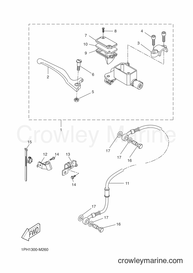 Yamaha Motors NS50 (1PH7) [010] - FRONT MASTER CYLINDER