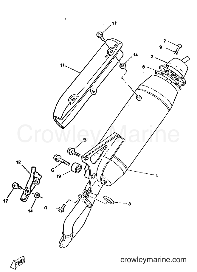 1996 Scooter CW50 - CW50 (4RW2) [010] - EXHAUST